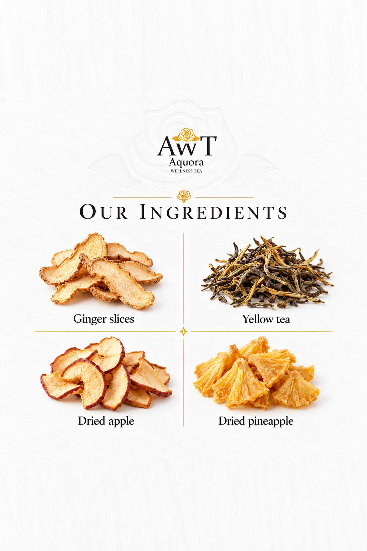 Golden Vitality - Pineapple, Ginger & Yellow Tea Blend